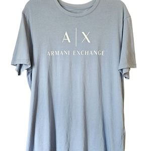 Mens Armani Exchange T-Shirt Light Blue.  Size XL